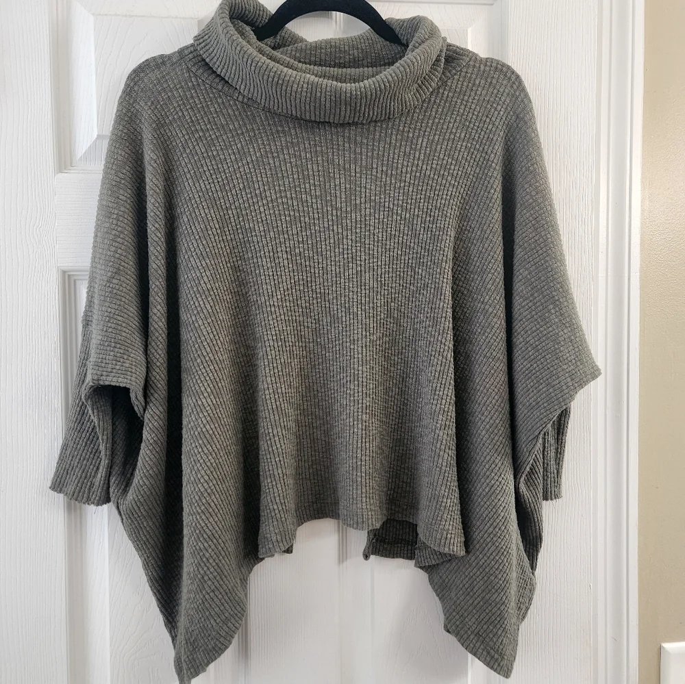 Free People Beach Womens World Traveler Open Split Back Top Ribbed Cowl Neck XS